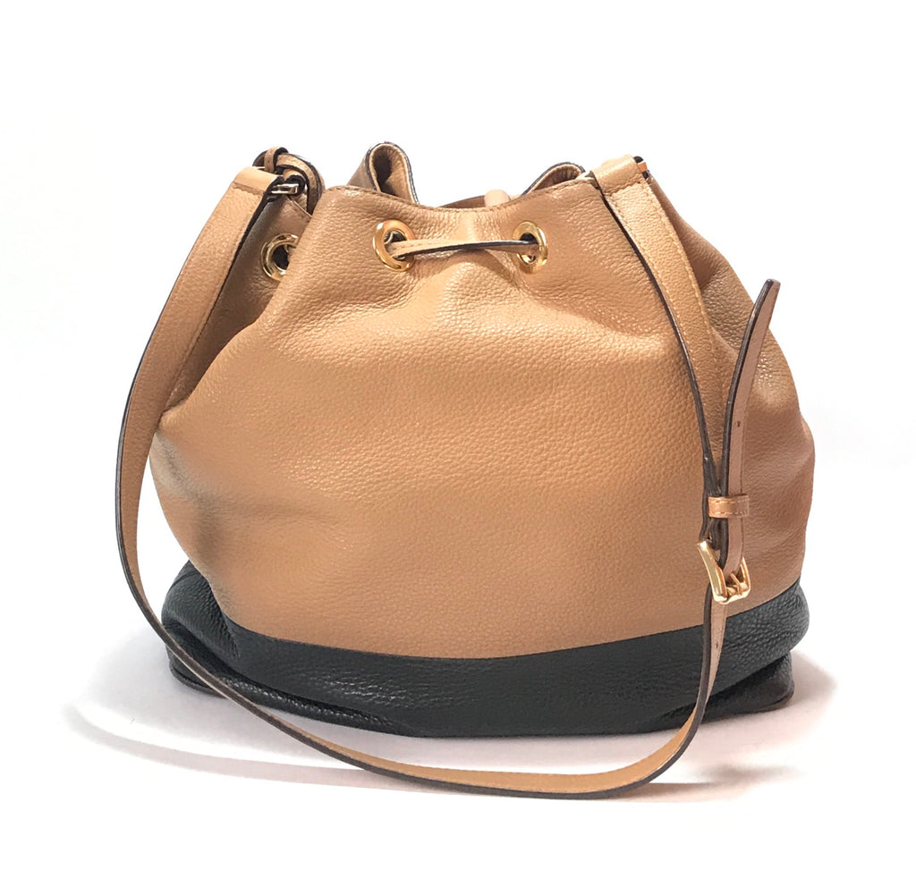 Michael Kors JULES Tan & Black Bucket Bag | Pre Loved |