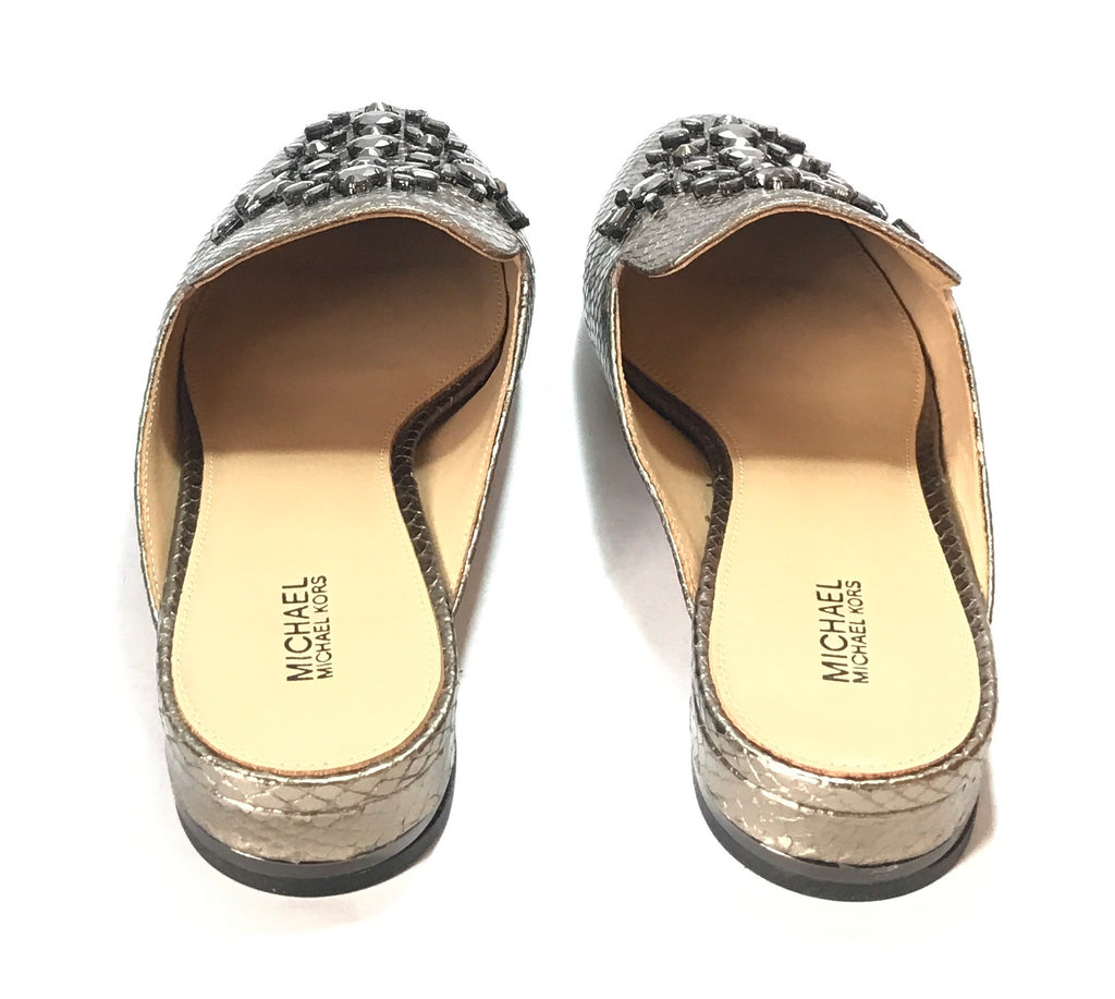 Michael Kors EDIE Metallic Slides | Like New |