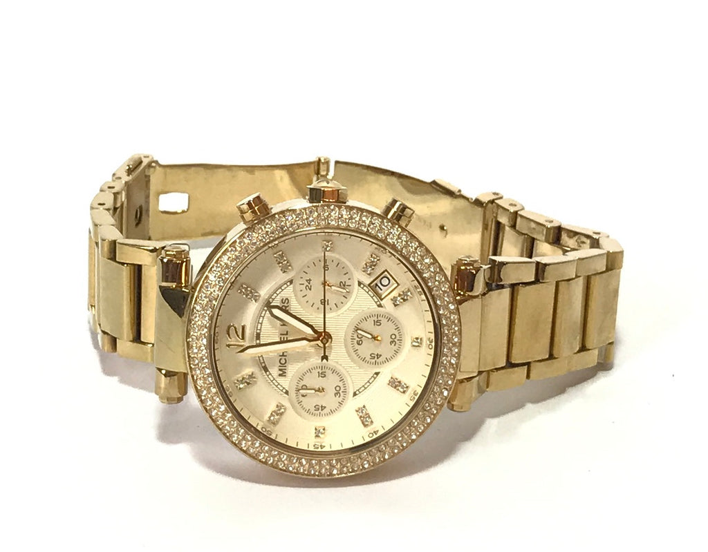 Michael Kors MK5354 Gold Chronograph Watch | Gently Used |