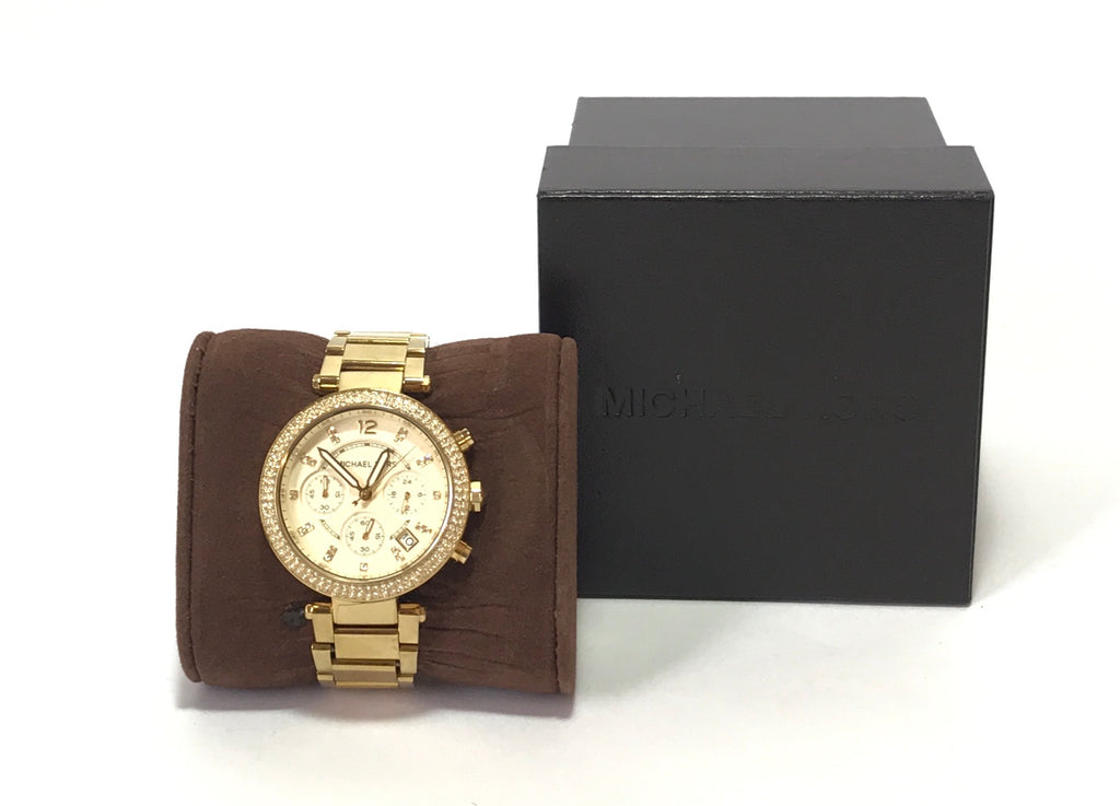 Michael Kors MK5354 Gold Chronograph Watch | Gently Used |