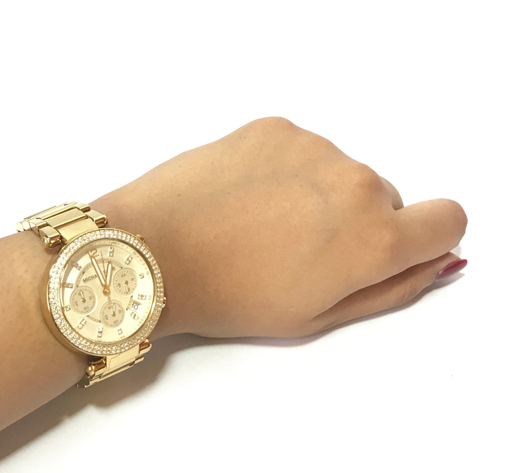 Michael Kors MK5354 Gold Chronograph Watch | Gently Used |