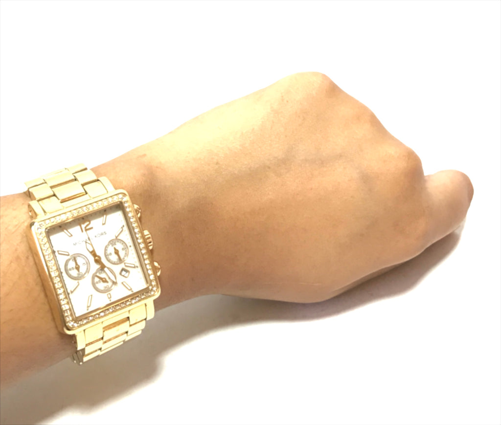 Michael Kors MK5570 'Hudson' Gold Rhinestone Watch | Gently Used |