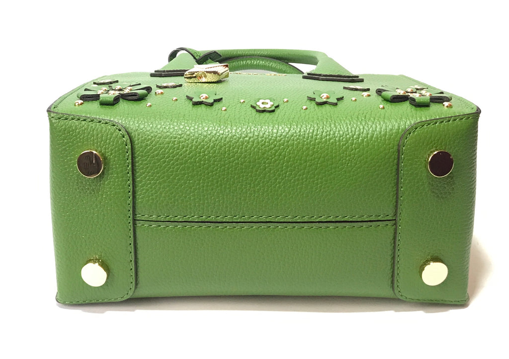 Michael Kors Mercer Green Floral Satchel  | Like New |