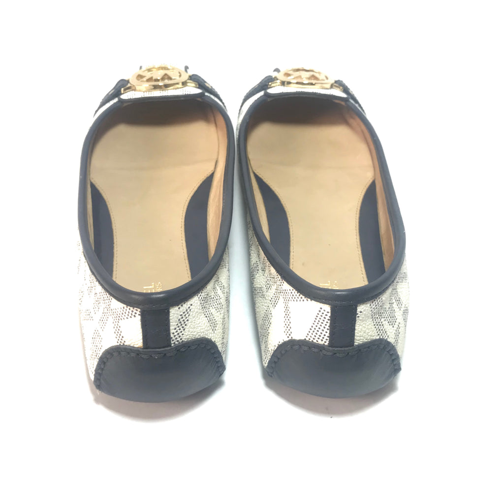 Michael Kors FULTON Signature PVC/ Leather Ballet Flats | Gently Used |