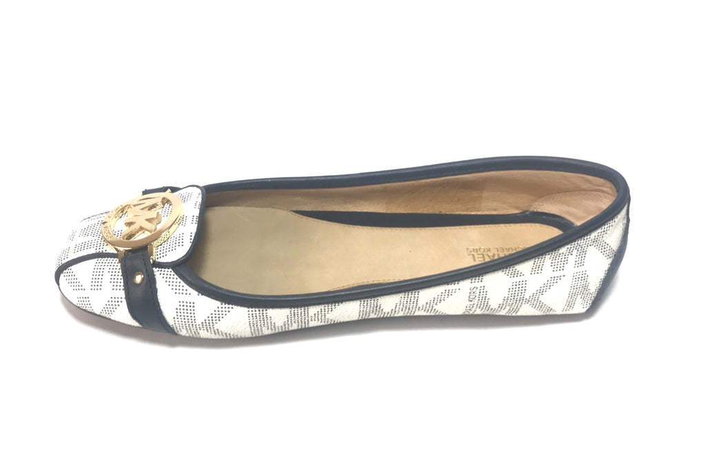 Michael Kors FULTON Signature PVC/ Leather Ballet Flats | Gently Used |