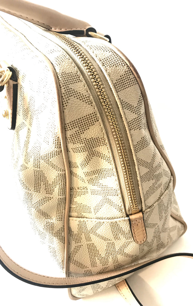 Michael Kors Monogram Vanilla Handbag | Pre Loved |