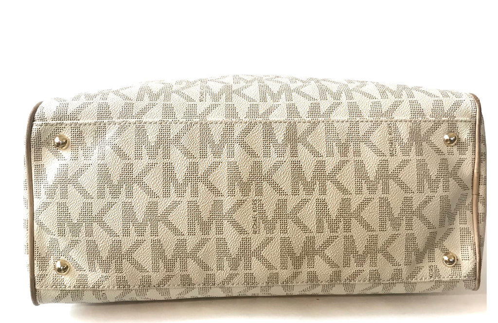 Michael Kors Monogram Vanilla Handbag | Pre Loved |