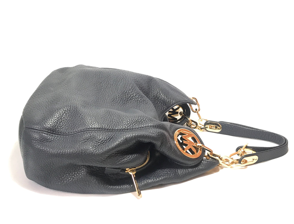 Michael Kors Navy Pebbled Leather Shoulder Bag | Gently Used |