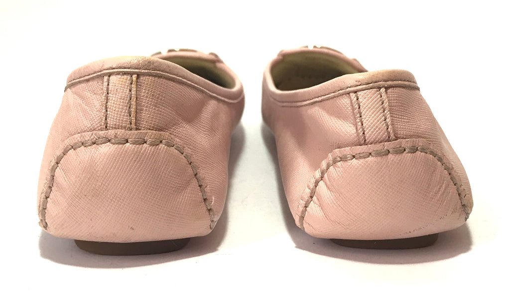 Michael Kors Baby Pink Leather Driving Moccasin 'Fulton' Flats | Gently Used |