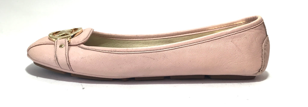 Michael Kors Baby Pink Leather Driving Moccasin 'Fulton' Flats | Gently Used |