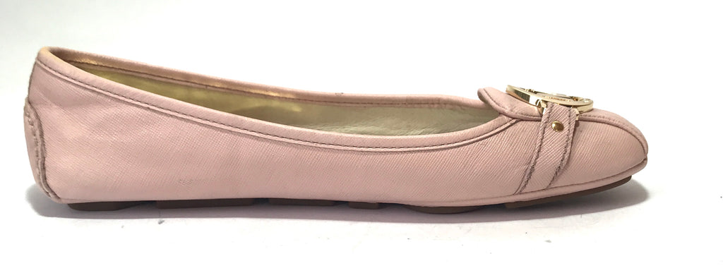 Michael Kors Baby Pink Leather Driving Moccasin 'Fulton' Flats | Gently Used |