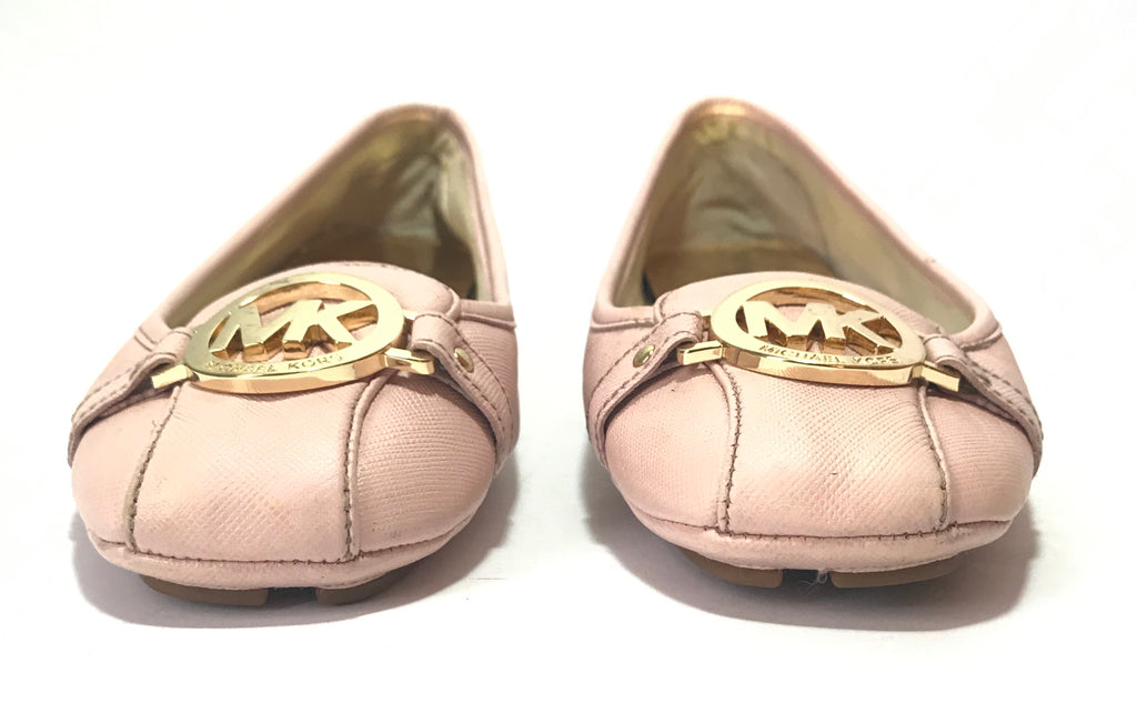 Michael Kors Baby Pink Leather Driving Moccasin 'Fulton' Flats | Gentl ...