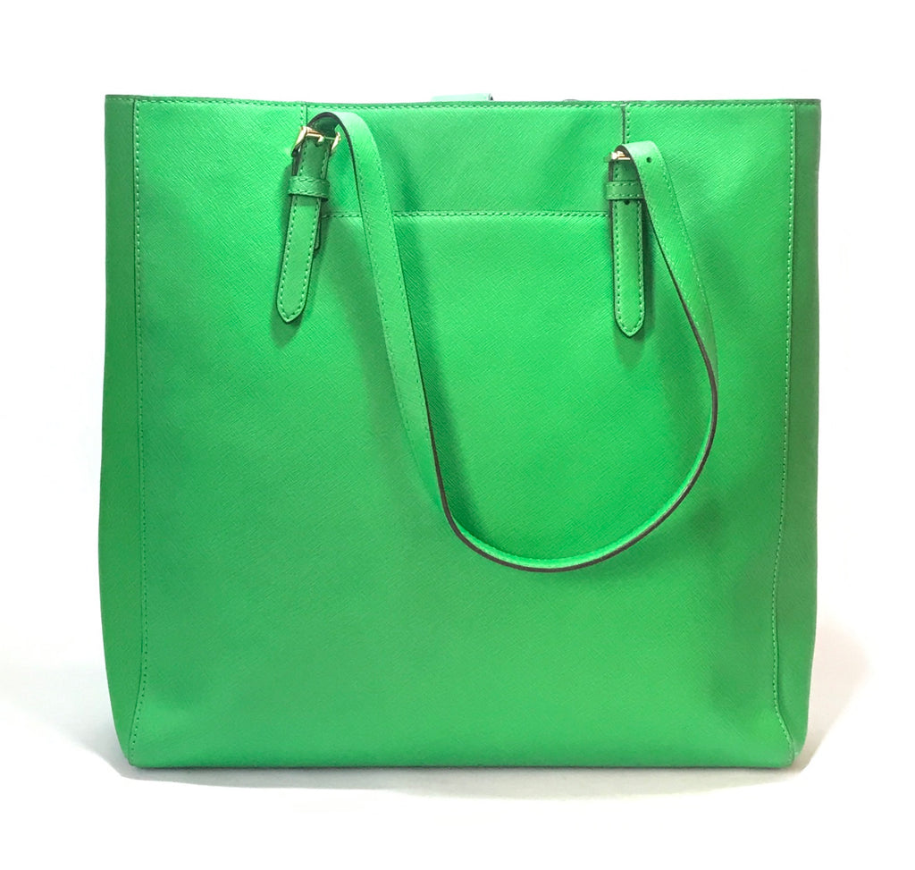 Michael Kors Green Leather Large Tote | Like New |