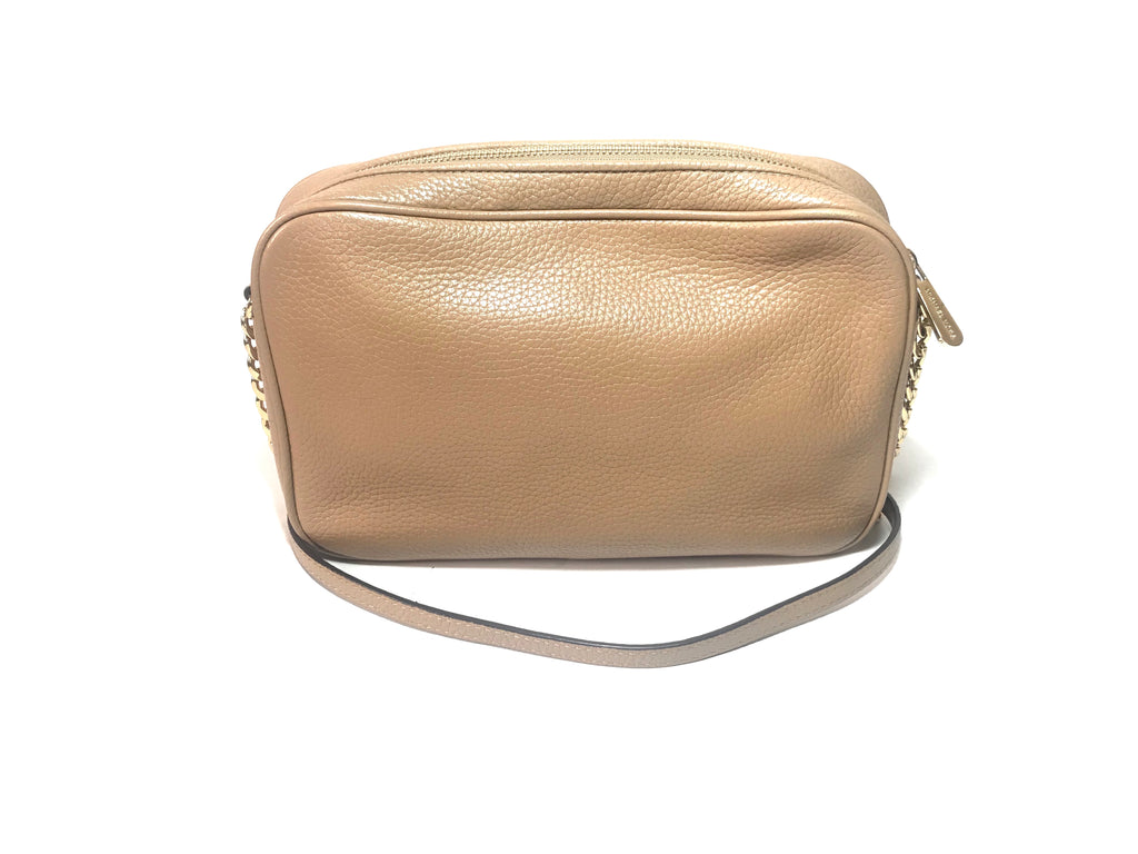 Michael Kors Beige Pebbled Leather Cross Body Bag | Gently Used |