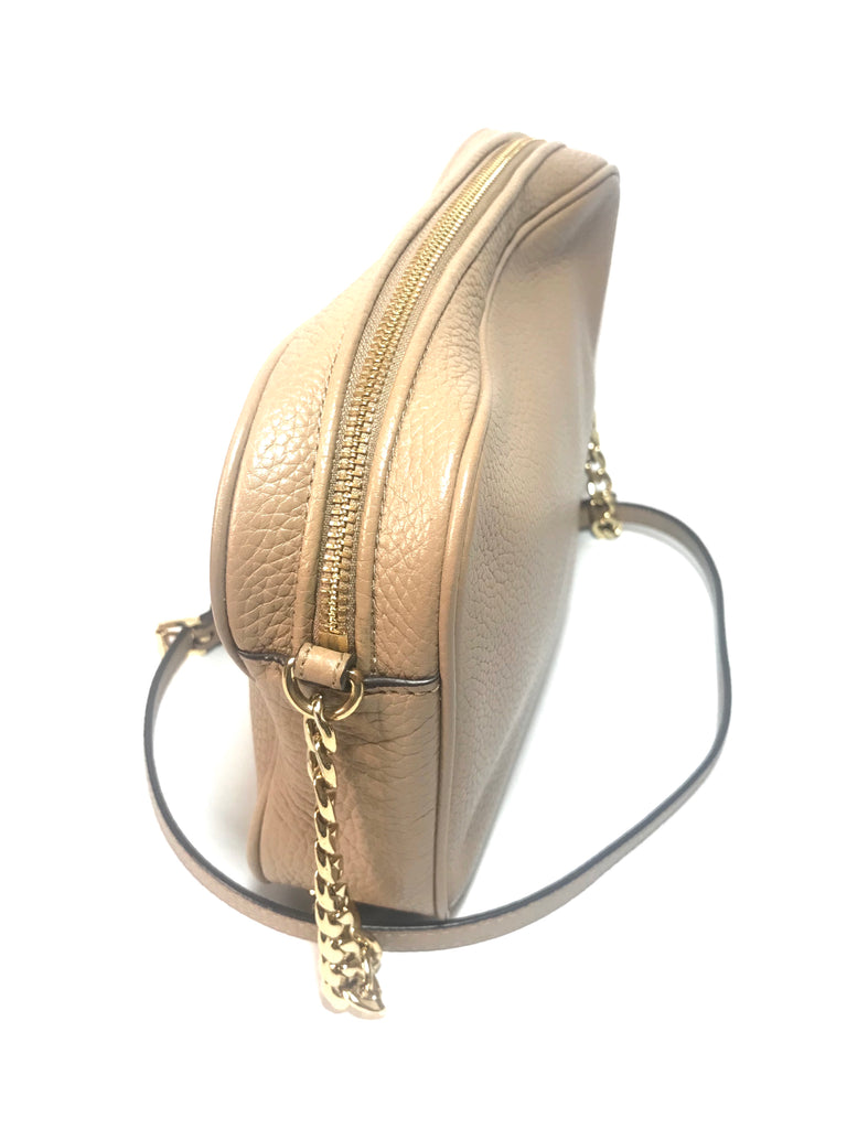 Michael Kors Beige Pebbled Leather Cross Body Bag | Gently Used |