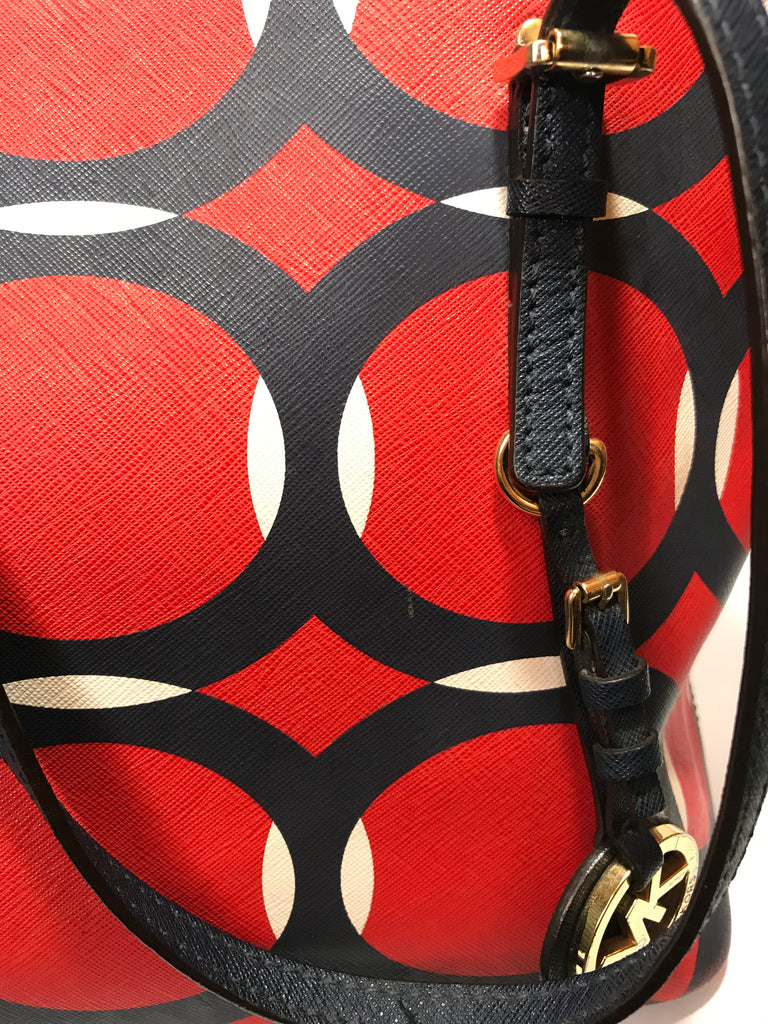 Michael Kors Printed Red Tote Bag | Pre Loved |