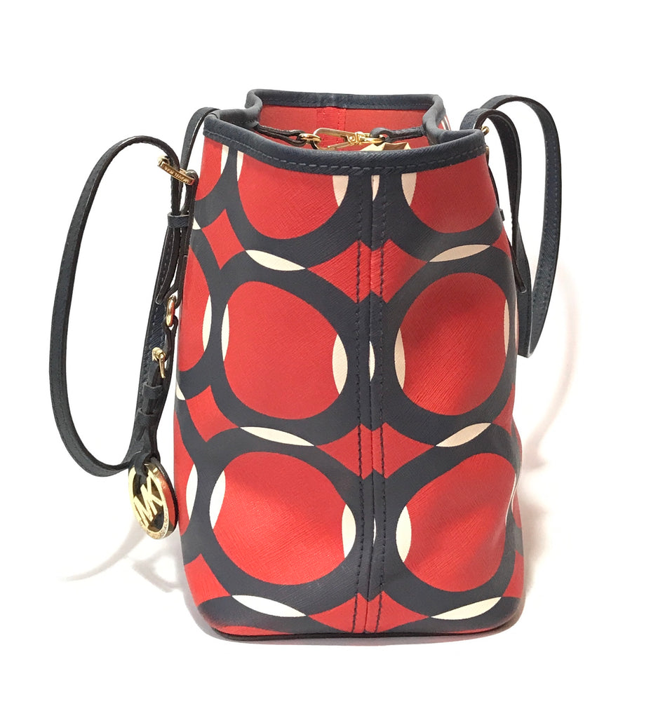 Michael Kors Printed Red Tote Bag | Pre Loved |