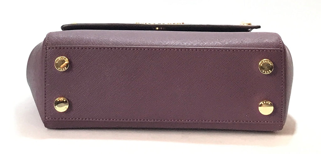 Michael Kors Purple Croc Print 'Karla' Medium Cross Body Bag | Brand New |