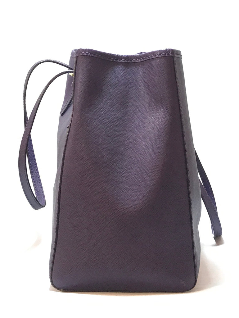 Michael Kors Jet Set Purple Saffiano Leather Tote | Gently Used |