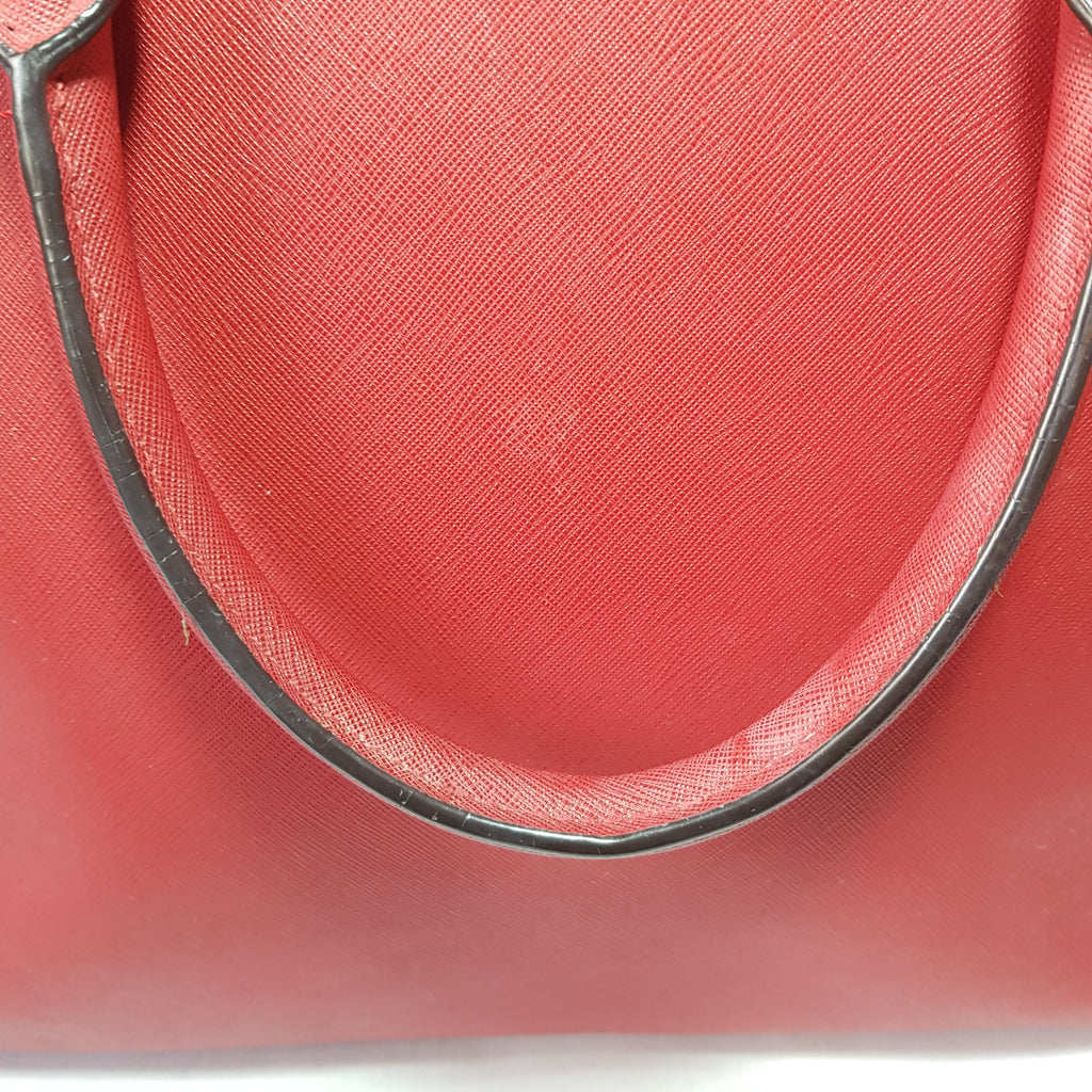 Michael Kors Large Selma Red Studded Leather Satchel | Pre Loved |