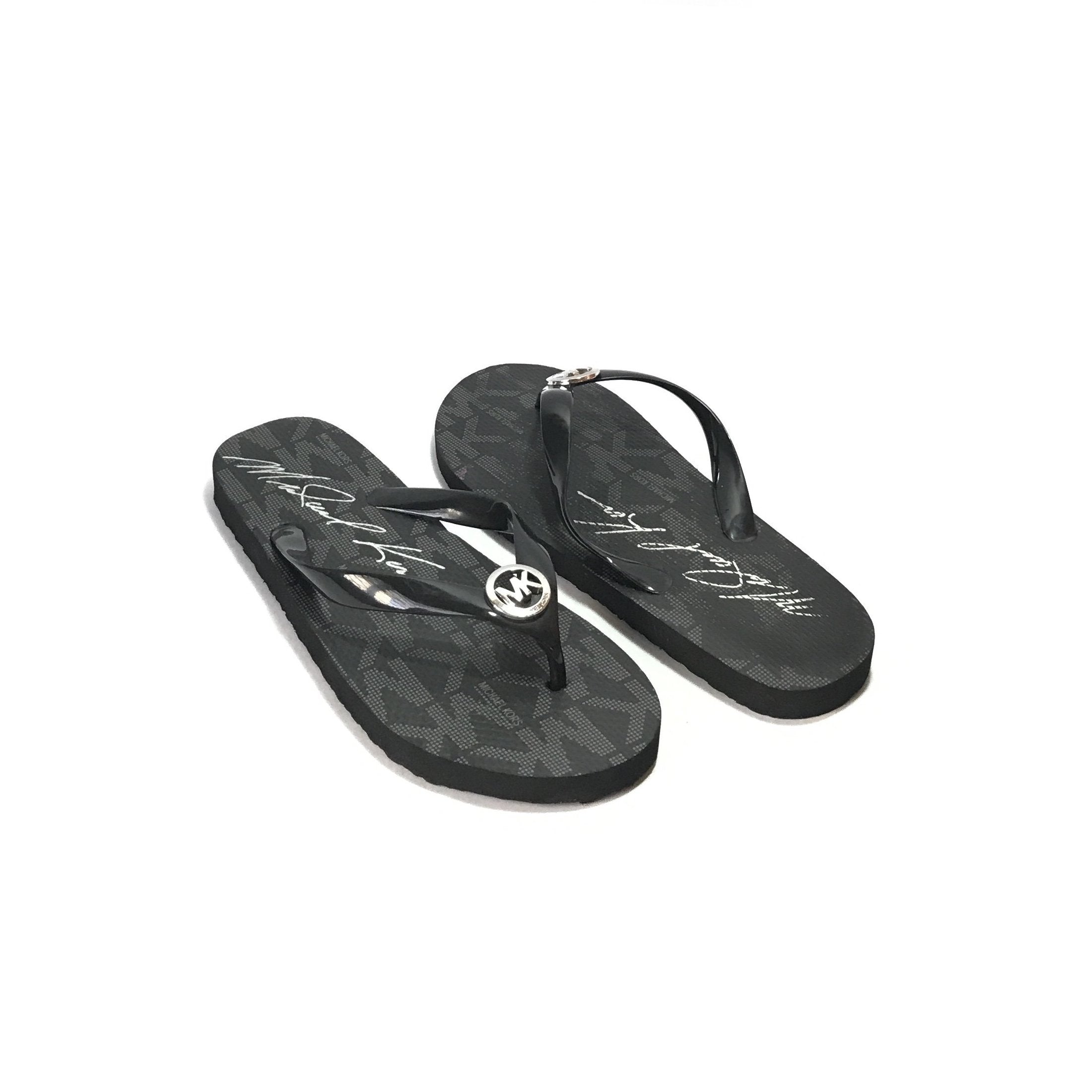Michael Kors Black Rubber Flip Flops Like New Secret Stash