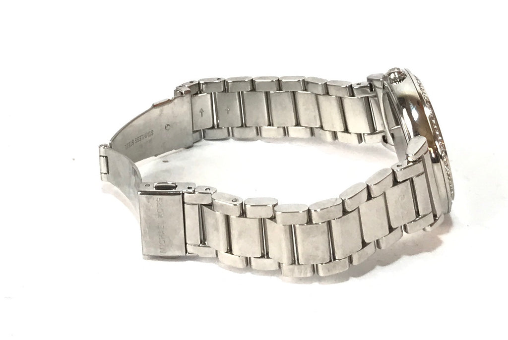 Michael Kors MK 3355 Silver Rhinestone Watch Gently Used Secret Stash