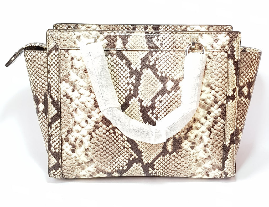 Michael Kors TINA Snakeskin Satchel | Brand New |