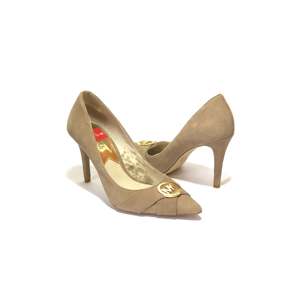 Michael Kors Beige Suede Pumps | Pre Loved |