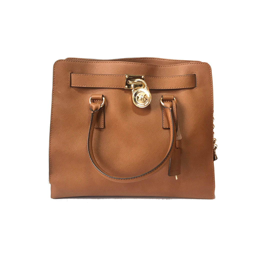 Michael Kors Tan Leather Hamilton Satchel Tote | Gently Used |