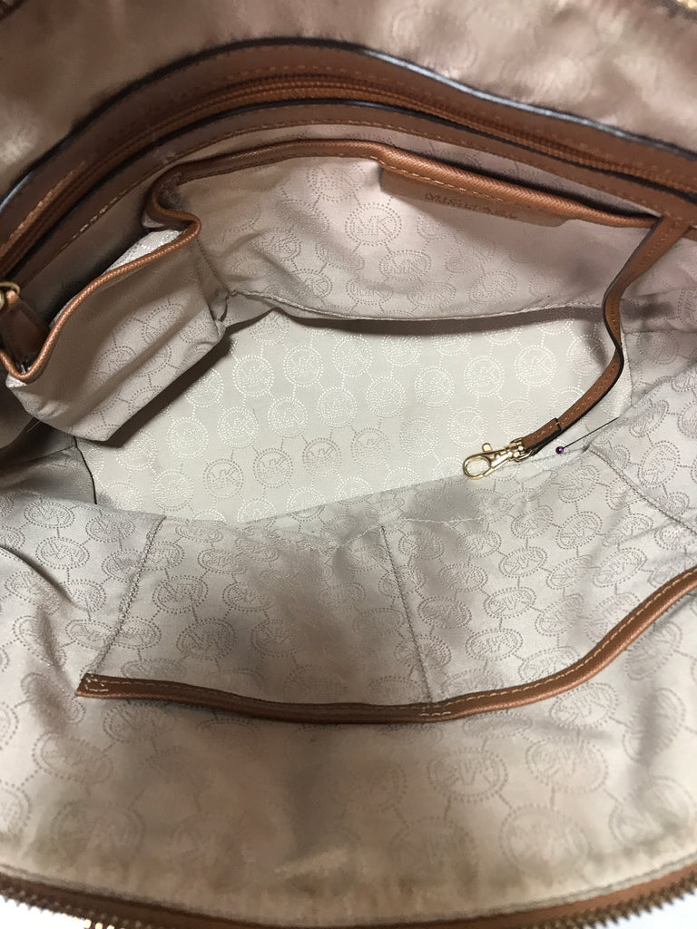 Michael Kors Tan Leather Jet Set Medium Travel Tote | Pre Loved |