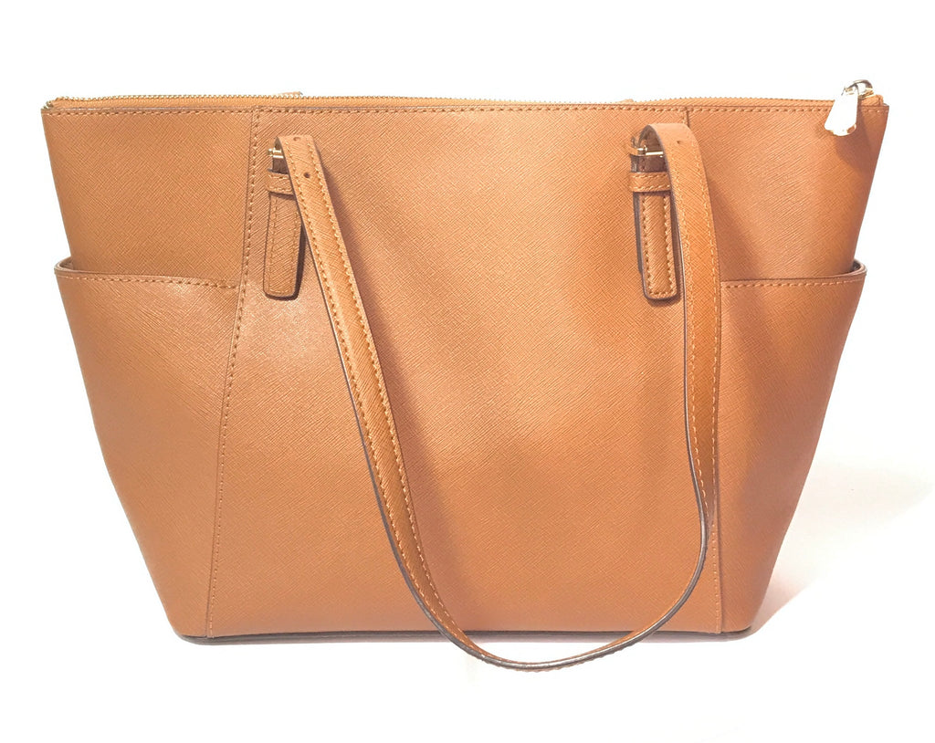 Michael Kors Tan Leather Jet Set Medium Travel Tote | Pre Loved |