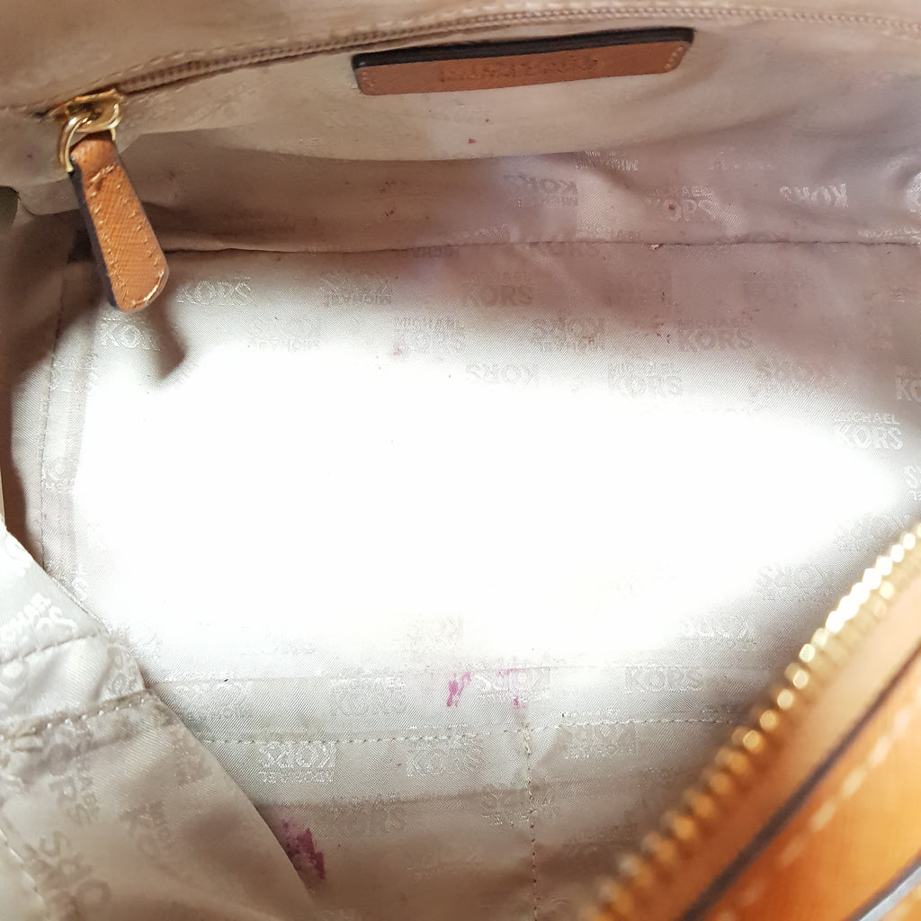 Michael Kors Tan Leather Small Satchel | Pre Loved |