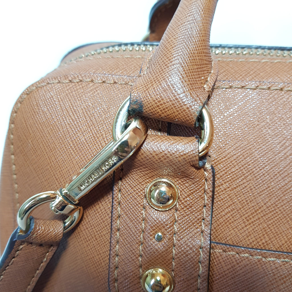 Michael Kors Tan Leather Small Satchel | Pre Loved |