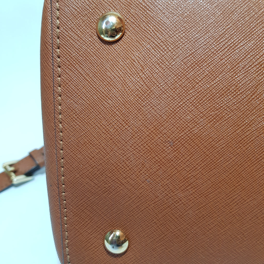Michael Kors Tan Leather Small Satchel | Pre Loved |