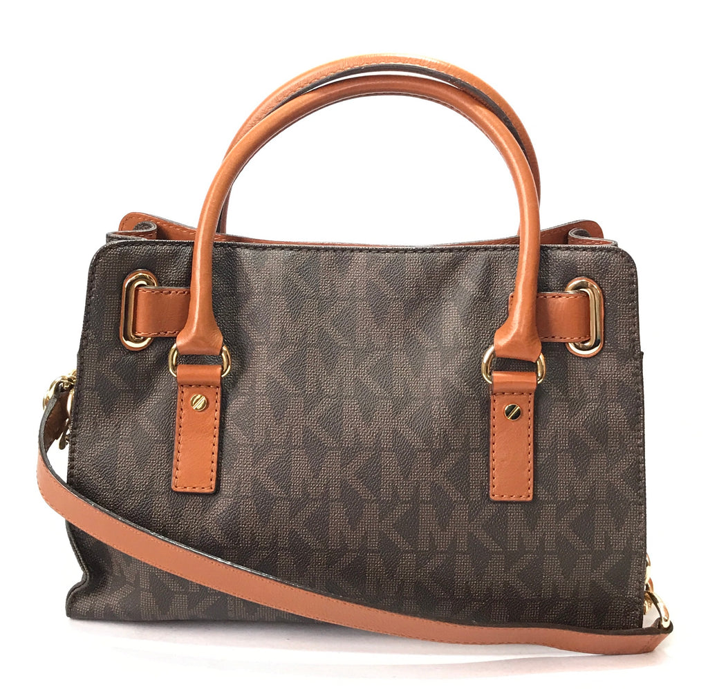 Michael Kors Tan Hamilton Monogram Satchel Tote | Gently Used |