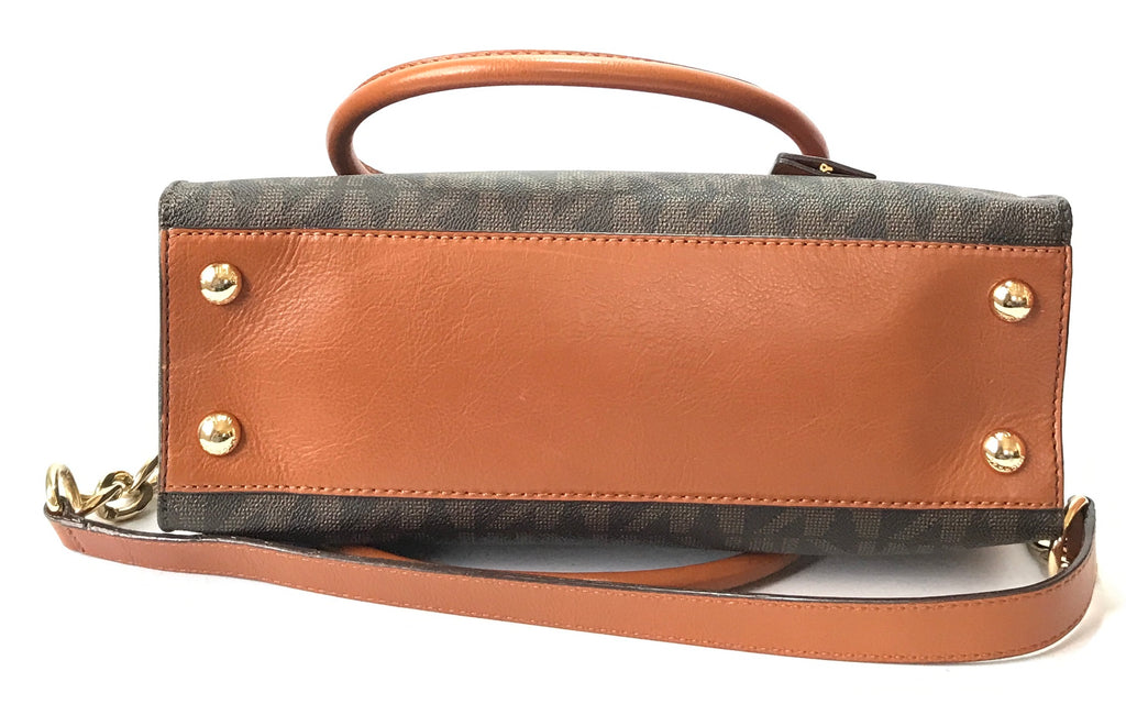 Michael Kors Tan Hamilton Monogram Satchel Tote | Gently Used |