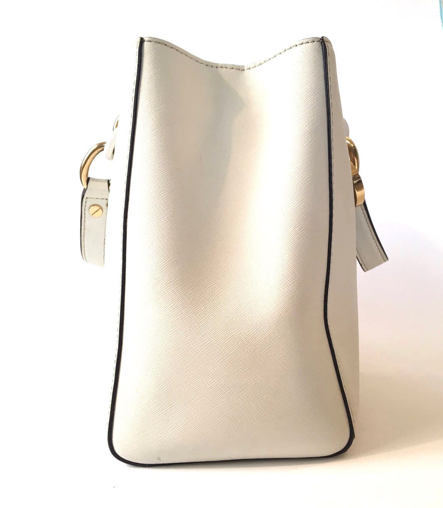 Michael Kors White Leather 'Cynthia' Bag | Pre Loved |