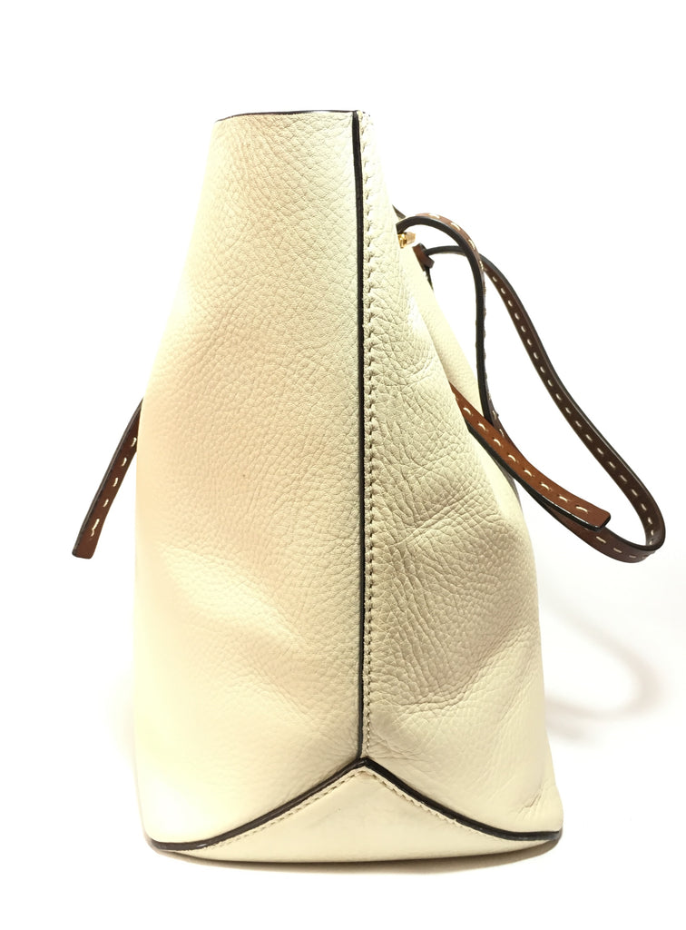 Michael Kors White Pebbled Leather Tote | Gently Used |
