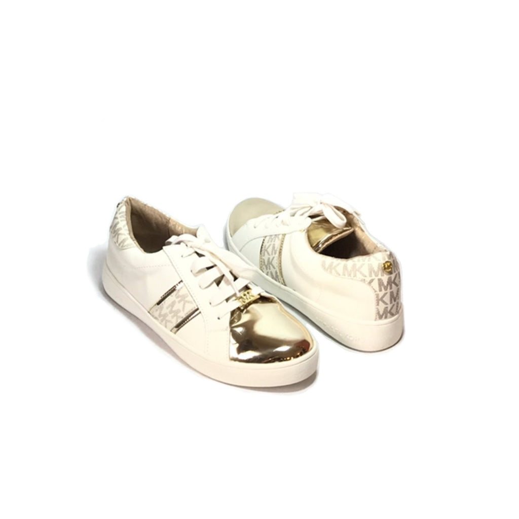 Michael Kors White & Gold Sneakers | Brand New |