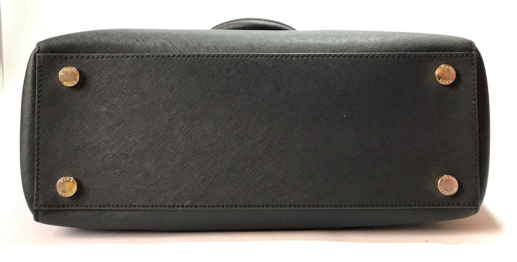 Michael Kors Black Saffiano Jet Set Leather Bag | Gently Used |