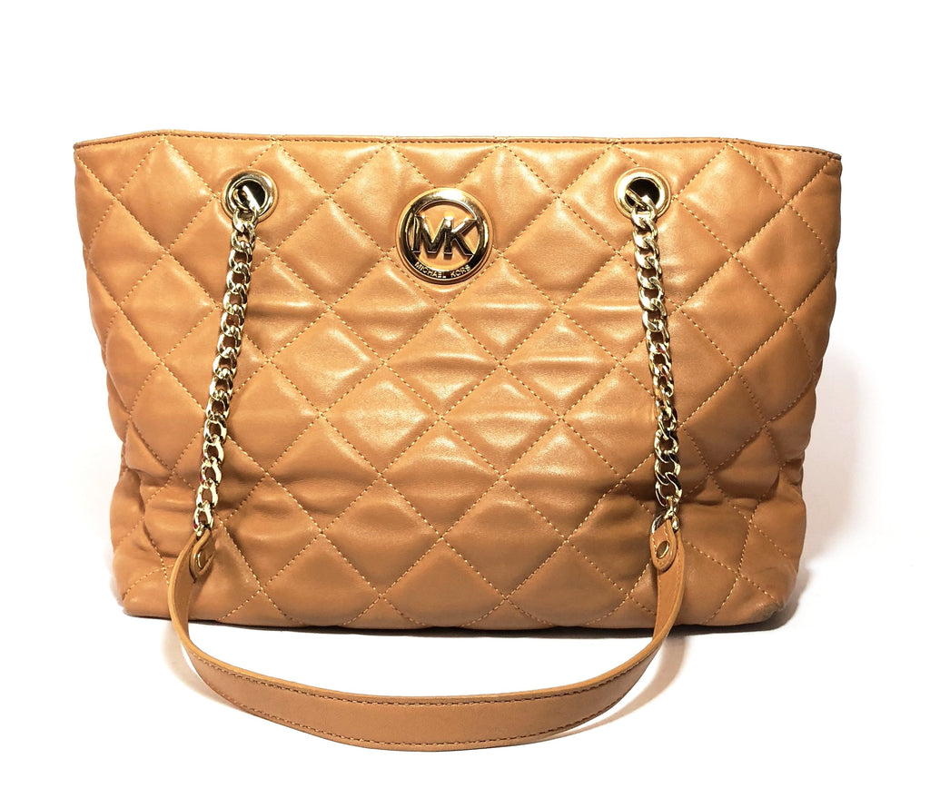 Michael Kors Tan Quilted Leather Shoulder Bag | Pre Loved |