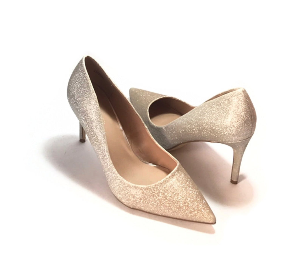 New Look Silver & Bronze Glitter Pointed Pumps | Gently Used |