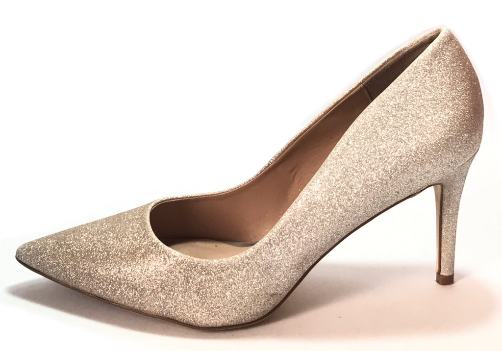 New Look Silver & Bronze Glitter Pointed Pumps | Gently Used |