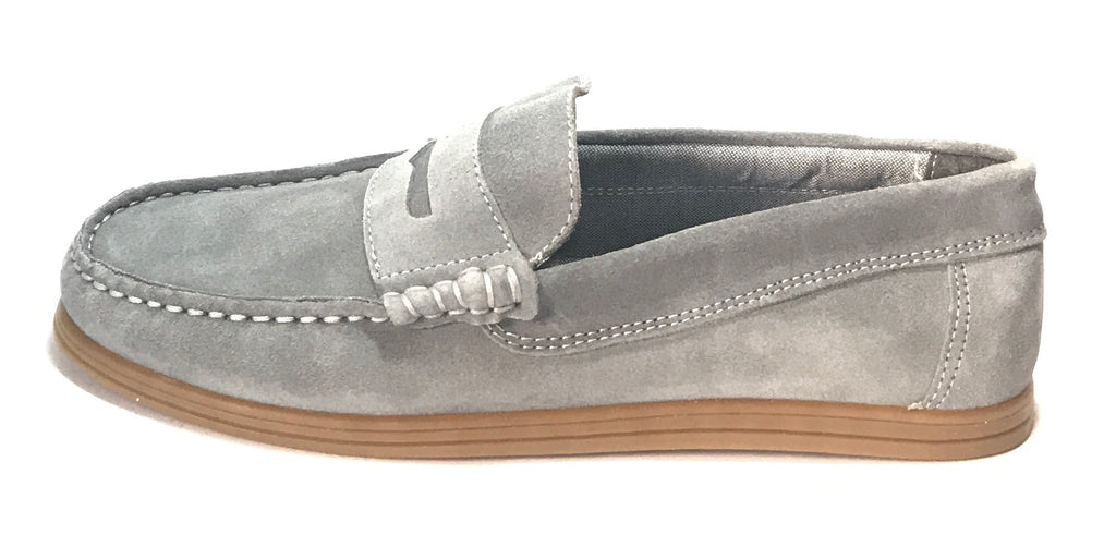 NEXT Grey Suede Penny Loafers | Brand New |