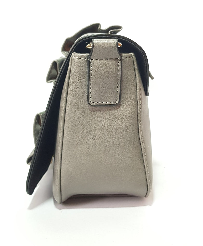 New Look Grey Ruffle Shoulder Bag | Brand New |