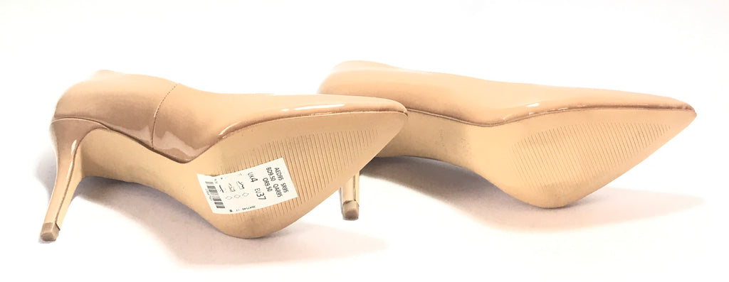 NEW LOOK Nude Patent Pointed Pumps | Brand New |