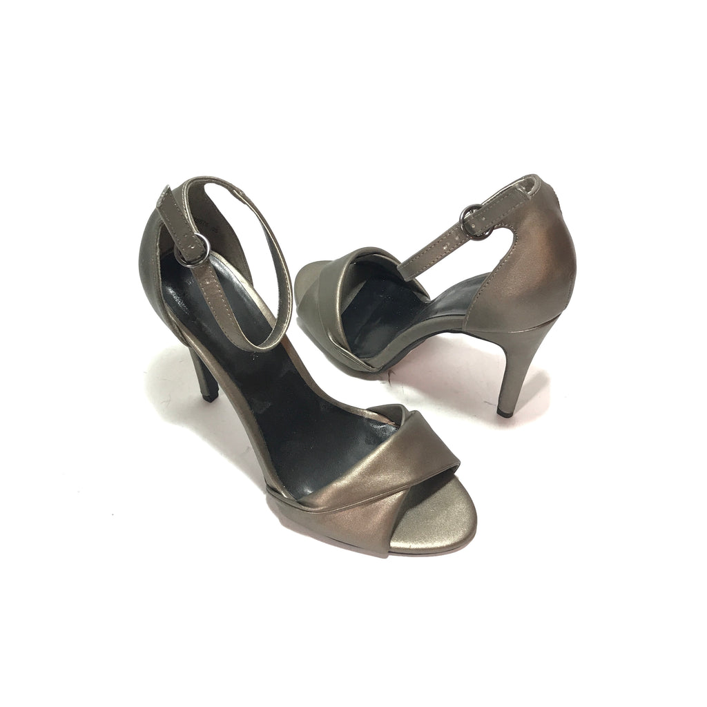 New Look Pewtar Heeled Sandals | Brand New |