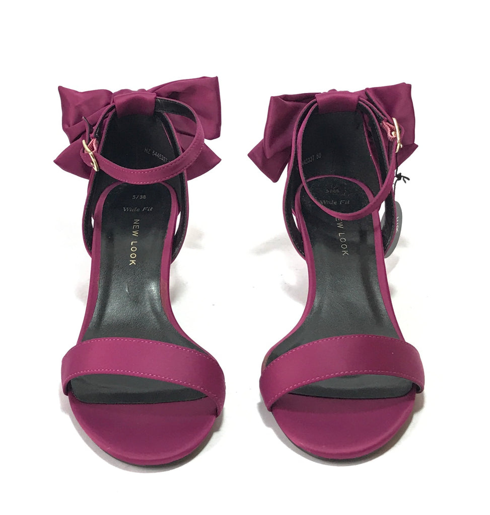 New Look Purple Bow Kitten Heels  | Brand New |