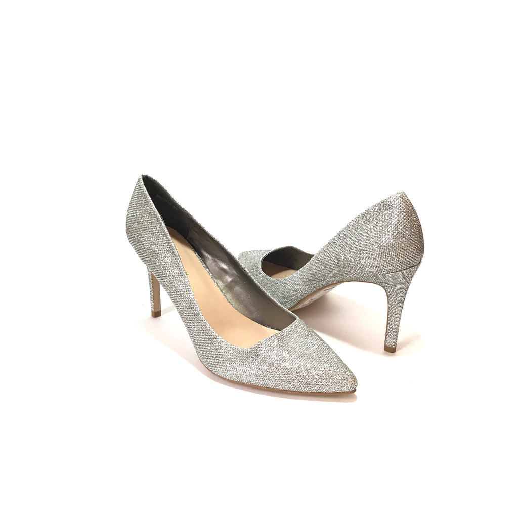 New Look Silver Glitter Pointed Pumps | Brand New |