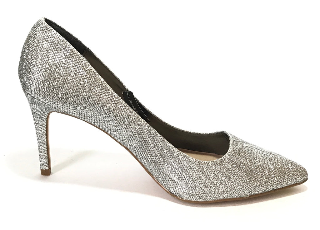 New Look Silver Glitter Pointed Pumps | Brand New |